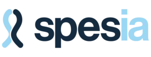 Logotipo Spesia em azul, com ícone que remete a DNA e medicina de precisão.